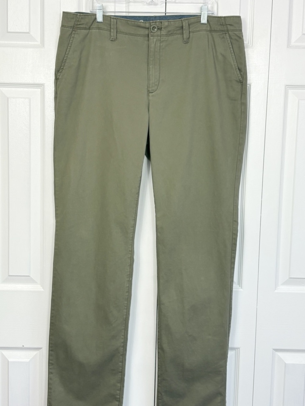 NWOT Eddie Bauer Olive Khaki Slightly Curvy Fit Straight Leg Pants 18 Tall